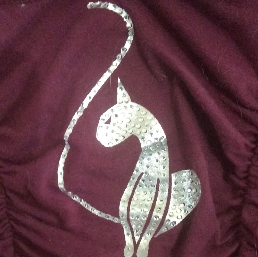 EUC Authentic Baby Phat Bling Ruched Fitted Shirt